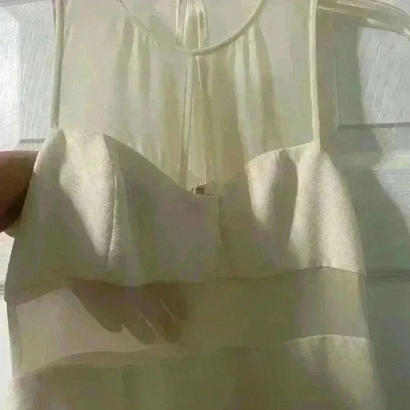 BCBGMAXAZRIA White Dress - (stitching needed on side split/ minor detail) B17 - Picture 3 of 8